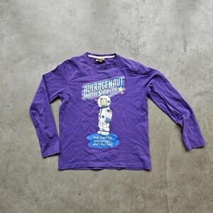 vintage Homer Simpson space long sleeve shirt Size Small Purple